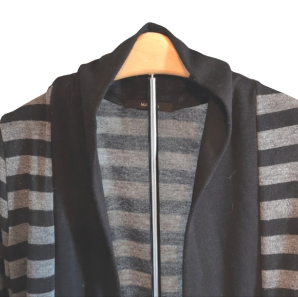 Majora Black & Grey Striped Cardigan Size M Excellent Condition - Picture 2 of 6